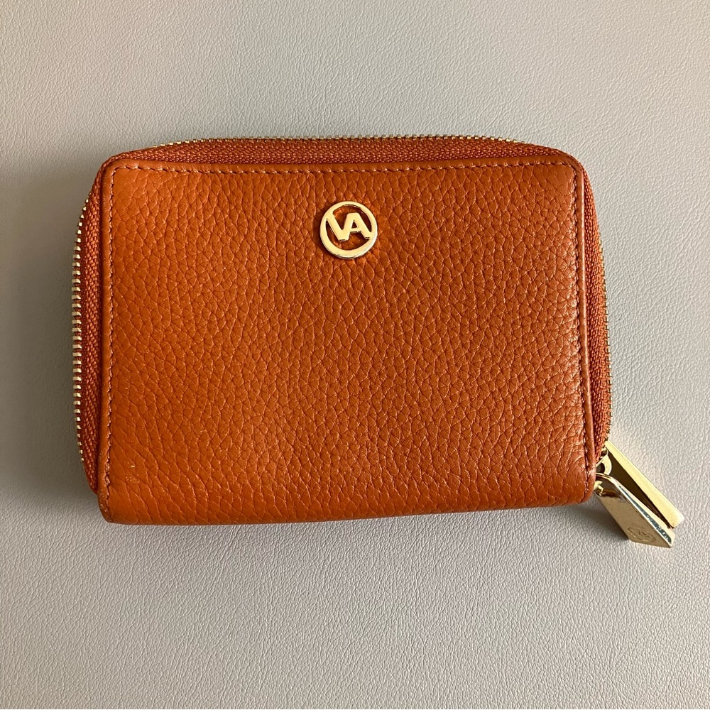 VA Wallet in Brown/Burnt Orange/Rust